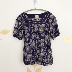 Anthropologie Ric Rac super soft purple top XS